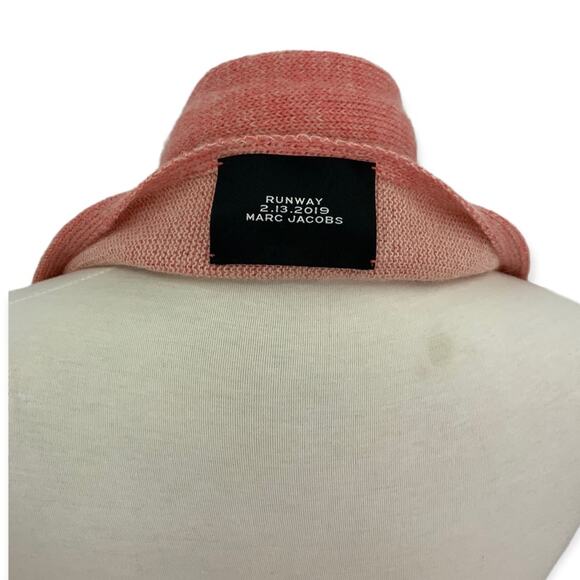 Runway Marc Jacobs Runway 2019 Pink Fringe End Scarf 64"x10" - Picture 2 of 7